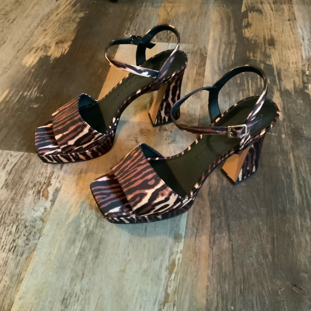 Katy Perry Collections Brown and Black Animal Print Platform Heels Size 9 - Picture 4 of 7